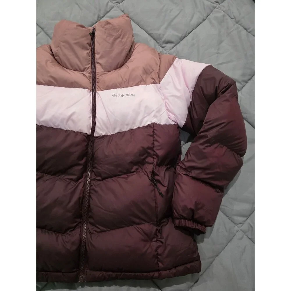 NWOT Columbia Women's Puffect II Colorblock Jacket Tritone Color size Medium - Picture 2 of 6